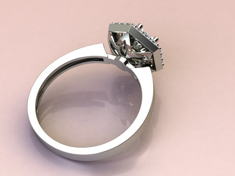 Diamond Ring 3D Print Model