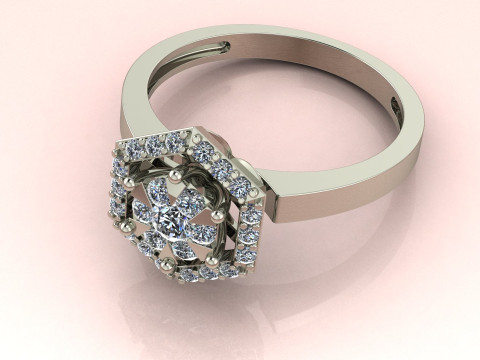 Diamond Ring 3D Print Model