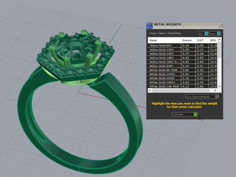 Diamond Ring 3D Print Model