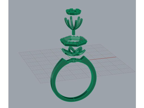 Diamond Ring 3D Print Model