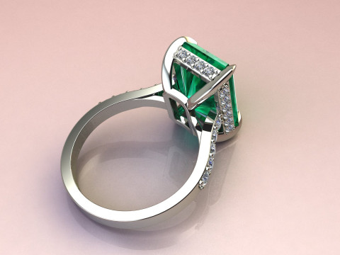 Emerald Ring Model do druku 3D