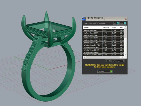 Emerald Ring 3D Print Model