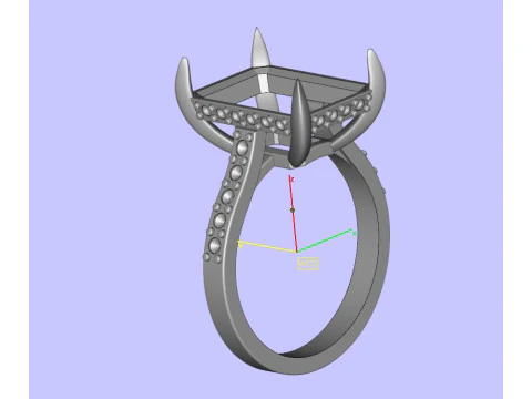 Emerald Ring 3D Print Model