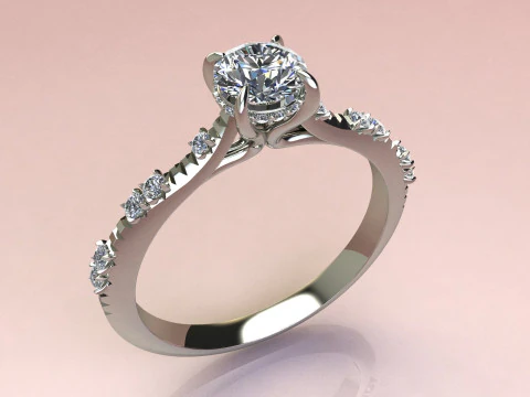 ファッションダイヤモンドリング 3Dプリントモデル