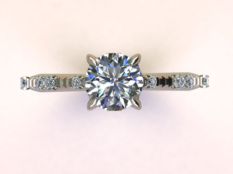 Fashion Diamond Ring Modelo de impresión 3D