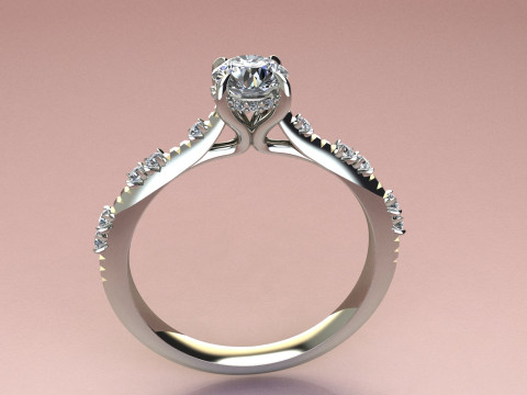 Fashion Diamond Ring Modelo de impresión 3D