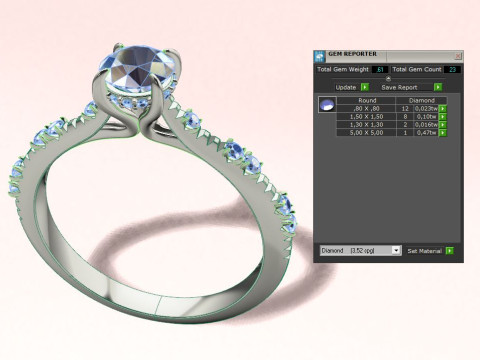Fashion Diamond Ring Modelo de impresión 3D