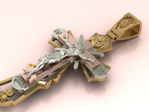 Cross with Jesus pendant 3D Принт Модель