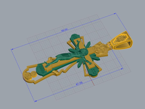 Cross with Jesus pendant 3D Принт Модель
