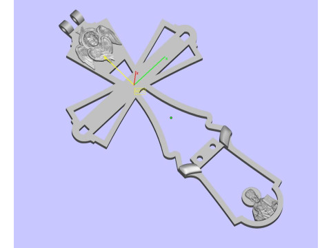 Cross with Jesus pendant 3D Принт Модель