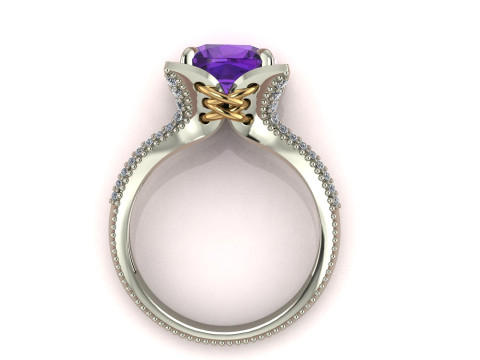 Cushion in a flower Ring 3Dプリントモデル