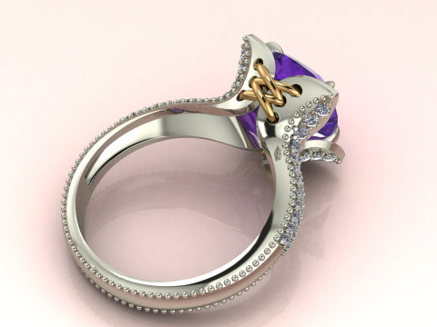 Cushion in a flower Ring 3Dプリントモデル