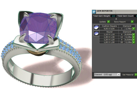 Cushion in a flower Ring 3Dプリントモデル