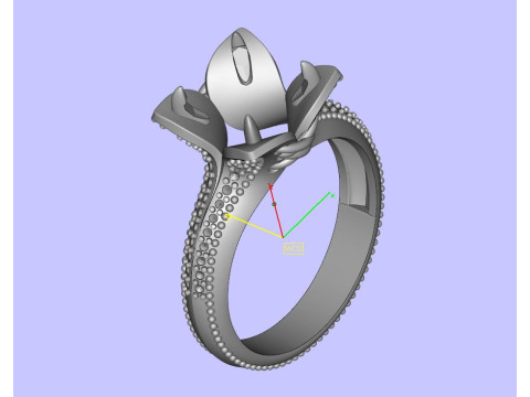 Cushion in a flower Ring 3Dプリントモデル