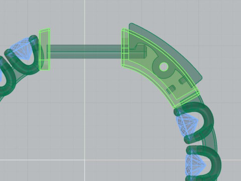 Earrings With a lock and Diamonds Modelo de impresión 3D