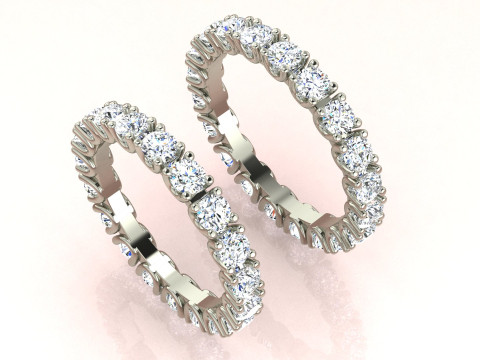 Two Fashion Diamond Rings Modelo de Impressão 3D