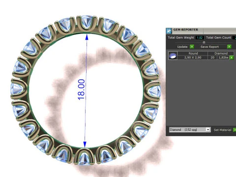 Two Fashion Diamond Rings 3D Print Model
