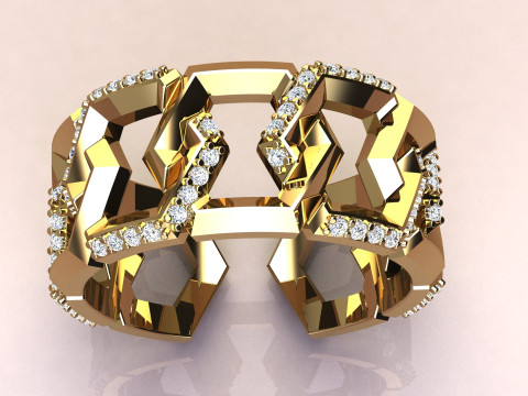 Fashion Diamond Rings 3D Print Model