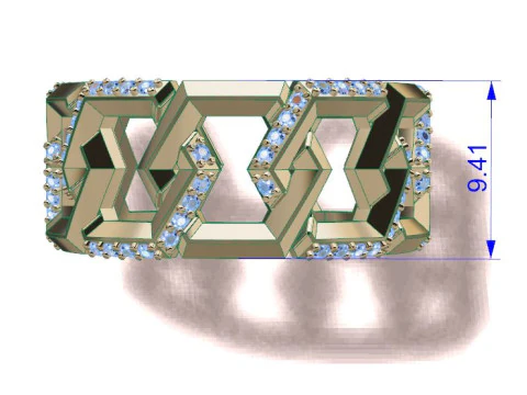 Fashion Diamond Rings 3D Print Model