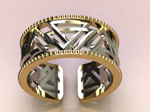 Silver Ring abstract 3D Print Model