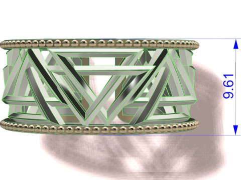Silver Ring abstract Modello di stampa 3D