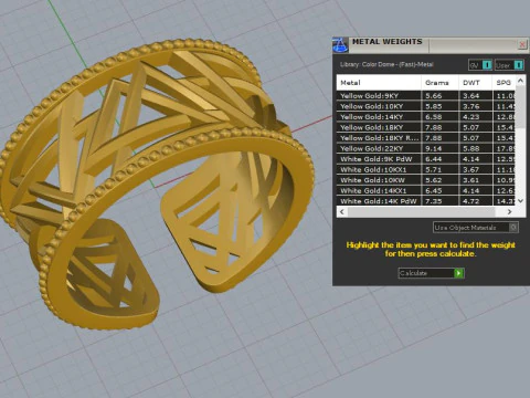 Silver Ring abstract 3D Print Model