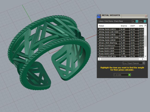 Silver Ring abstract Modello di stampa 3D