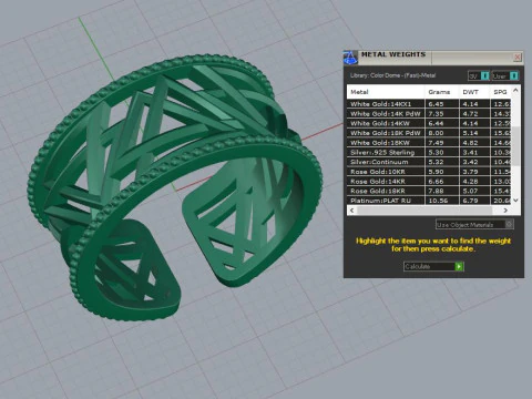 Silver Ring abstract 3D Print Model