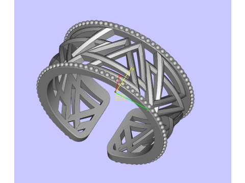 Silver Ring abstract Modello di stampa 3D