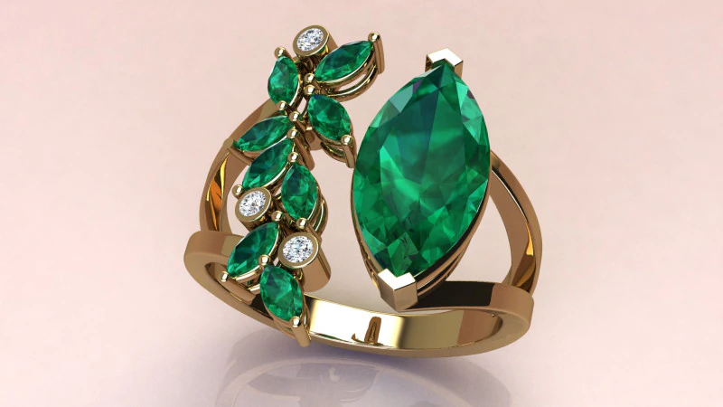 Перстень маркізи 3D Принт Модель .c4d .max .obj .3ds .fbx .stl .blend 