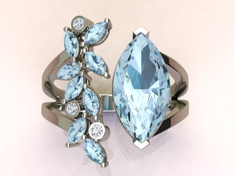 Marquise Ring Modèles 3D en vedette