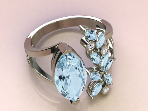 Marquise Ring Modèles 3D en vedette