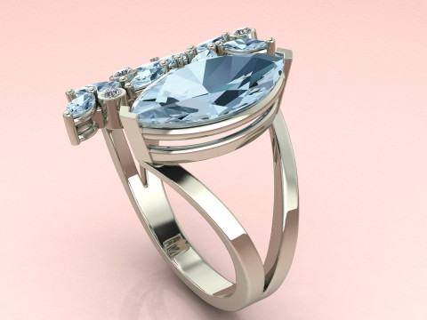 Marquise Ring Modèles 3D en vedette