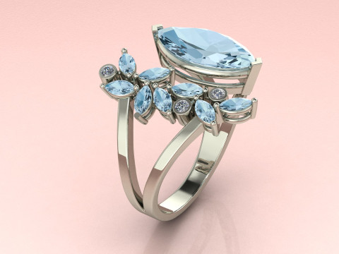 Marquise Ring Modèles 3D en vedette