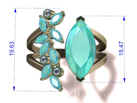 Marquise Ring Modèles 3D en vedette
