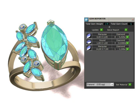 Перстень маркізи 3D Принт Модель