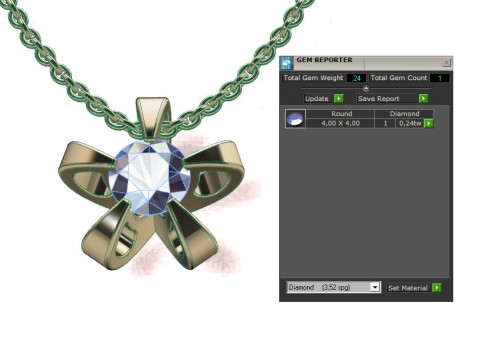 Diamond Pendant 3D Baskı Modeli