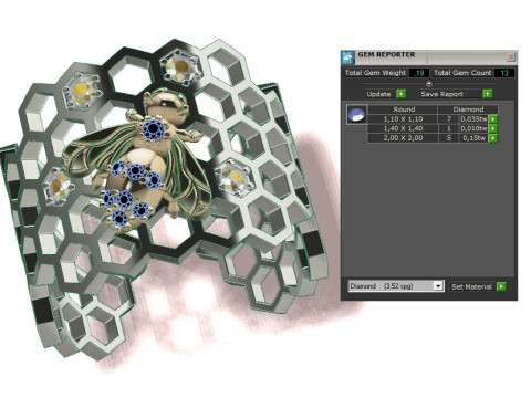 Beehive Ring 3Dプリントモデル