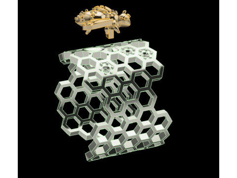 Beehive Ring 3Dプリントモデル