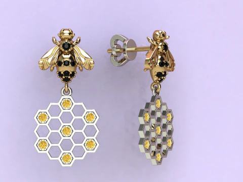 Серьги-улей 3D Принт Модель
