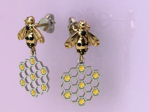 Серьги-улей 3D Принт Модель