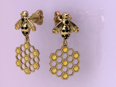Серьги-улей 3D Принт Модель