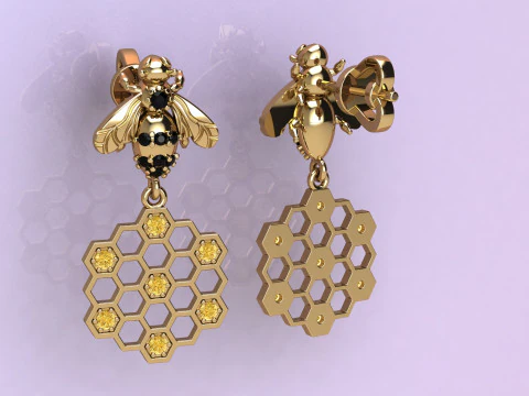 Серьги-улей 3D Принт Модель