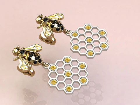 Серьги-улей 3D Принт Модель