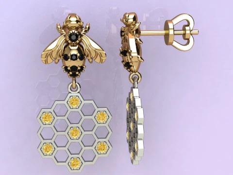 Серьги-улей 3D Принт Модель