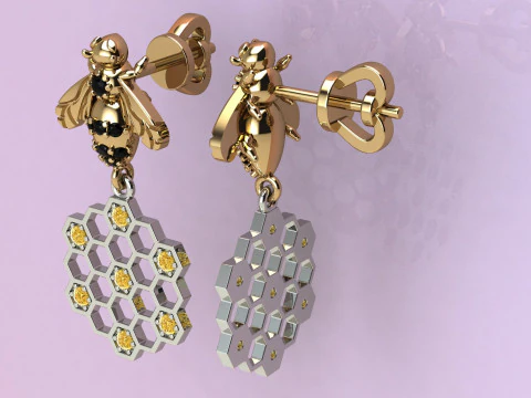 Серьги-улей 3D Принт Модель