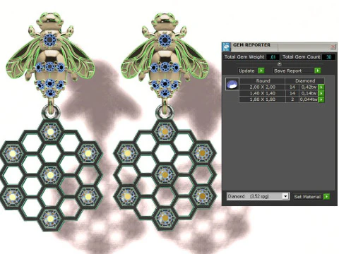 Серьги-улей 3D Принт Модель