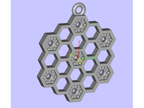 Beehive Earrings Model Cetak 3D