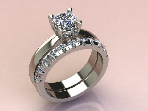 Set Diamond Rings 3D Print Model