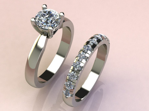 Set Diamond Rings Model do druku 3D